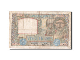 Billet, France, 20 Francs, 20 F 1939-1942 ''Science Et Travail'', 1940 - 20 F 1939-1942 ''Science Et Travail''