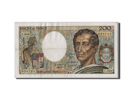 Billet, France, 200 Francs, 200 F 1981-1994 ''Montesquieu'', 1987, TTB - 200 F 1981-1994 ''Montesquieu''