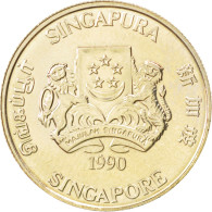 Monnaie, Singapour, 20 Cents, 1990, SPL, Copper-nickel, KM:52 - Singapur