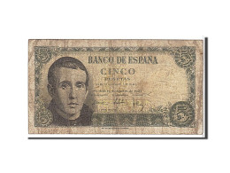 Billet, Espagne, 5 Pesetas, 1951, KM:140a, TB - 5 Pesetas