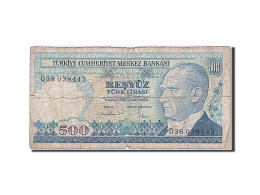 Billet, Turquie, 500 Lira, 1983, B - Türkei