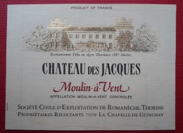 - MOULIN A VENT - CHÂTEAU DES JACQUES- ROMANECHE-THORINS (Saône&Loire) - Beaujolais