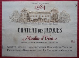 - MOULIN A VENT - CHÂTEAU DES JACQUES- ROMANECHE-THORINS (Saône&Loire) - Beaujolais
