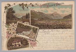 AK GL Niederurnen 1898-07-26 Litho C.Künzli #527 - Niederurnen