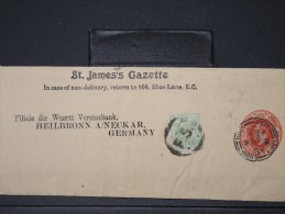 GRANDE-BRETAGNE-  Perforé " S.T.D." Sur Entier Postal De Londres Pour Allemagne En 1910      A VOIR  LOT P4180 - Perforés