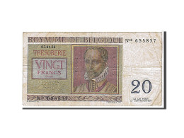 Billet, Belgique, 20 Francs, 1956, KM:132b, TTB - Other & Unclassified