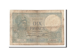 Billet, France, 10 Francs, 10 F 1916-1942 ''Minerve'', 1940, 1940-11-28, B+ - 10 F 1916-1942 ''Minerve''