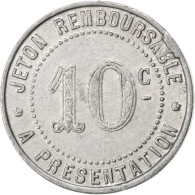 Monnaie, France, 10 Centimes, 1921, TTB+, Aluminium, Elie:20.2 - Notgeld