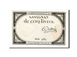 Billet, France, 5 Livres, 1793, Dubois, TTB+, KM:A76, Lafaurie:171 - Assignats & Mandats Territoriaux