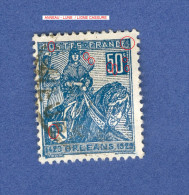 1929 N° 257   TYPE 1 DENT 14 X 13 1/2 JEANNE D ARC  50 C OBLITÉRÉ DOS CHARNIÈRE - Gebraucht