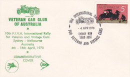 Australia 1970 10th FIVA International Rally, Dated 4th April, Souvenir Cover - Lettres & Documents