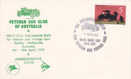 Australia 1970 10th FIVA International Rally, Dated 9th April, Souvenir Cover - Briefe U. Dokumente