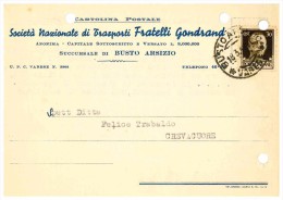 CARTOLINA COMMERCIALE - BUSTO ARSIZIO - DITTA FRATELLI GARLANDA - Busto Arsizio