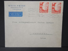 SUEDE- Lot De 14 Enveloppes  Pour La Suisse  Période 1947   Pour étude  Meme Archive     P4211 - Lettres & Documents