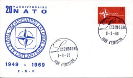 LUXEMBOURG. N°744 De 1969 Sur Enveloppe 1er Jour. OTAN. - OTAN