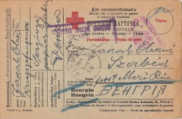 17904- WAR PRISONERS CORRESPONDENCE, CENSORED, FROM TRANSYLVANIA TO PENZA-RUSSIA, RED CROSS, 1917, RUSSIA - Covers & Documents