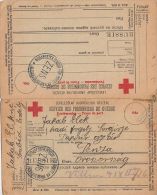 17915- WAR PRISONERS CORRESPONDENCE, CENSORED, FROM TRANSYLVANIA TO PENZA-RUSSIA, RED CROSS, 2X STITCHED, 1918, HUNGARY - Covers & Documents