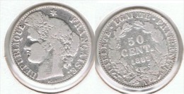 FRANCIA 50 CENTIMES  FRANCO 1882 A PLATA SILVER - Andere & Zonder Classificatie