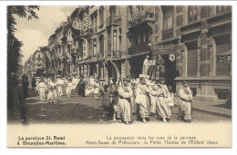 CPA - BRUXELLES - BRUSSEL - Maritime - La Paroisse St Remi - Procession - Cérémonie    // - Hafenwesen