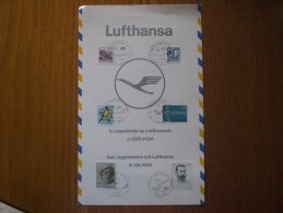 STAMPS JUGOSLAVIJA JUGOSLAVIA  AEREOFILATELIA  LUFTHANSA  MUCH RARE!! - Luchtpost