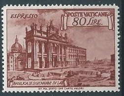 1949 VATICANO ESPRESSO BASILICHE 80 LIRE MH * - W127 - Eilsendung (Eilpost)