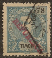 Timor – 1913 King Carlos Local REPUBLICA Overprinted 78 Avos - Timor