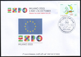 ARGELIA 2014 FDC World Expo Milan 2015 Milano Universal Expo - EU Europe Italia Italy Exposition Food Feeding CEE - 2015 – Mailand (Italien)