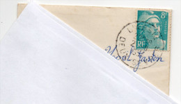 Deux Sèvres---79--L'ABSIE Sur Tp Marianne De Gandon 8f Bleu N°810 Seul Sur Lettre--enveloppe Mignonnette 9cm X 9.5cm - Manual Postmarks