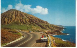 Oahu Hawaii, Koko Crater Roadside View, Auto, C1960s Vintage Postcard - Oahu