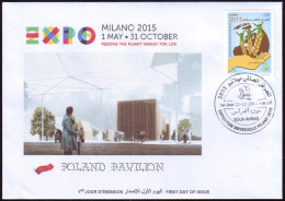 ARGELIA 2014 FDC  FDC Expo Milan 2015 Milano Universal Expo - Poland Pologne Polska Italia Italy Exposition Food - 2015 – Milaan (Italië)