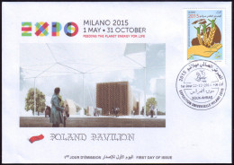 ARGELIA 2014 FDC  FDC Expo Milan 2015 Milano Universal Expo - Poland Pologne Polska Italia Italy Exposition Food - 2015 – Milan (Italy)