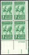 Plate Block -1964 USA Dr. Mayo Stamp Sc#1251 Famous Doctor Medicine Sculpture - Plaatnummers