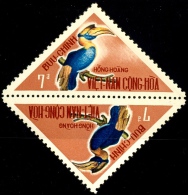 BIRDS-GREAT HORNBILL- TETE-BECHE PAIR-SOUTH VIETNAM-1970-MNH-B4-143 - Spechten En Klimvogels