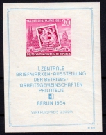 DDR Block 10 X Ll (445) , Postfrisch / ** / Briefmarkenausstellung (1954) - Neufs