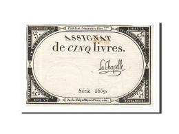 Billet, France, 5 Livres, 1793, Lachapelle, TTB, KM:A76, Lafaurie:171 - Assegnati