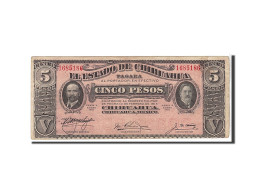 Billet, Mexico - Revolutionary, 5 Pesos, 1914, TTB+ - Mexique