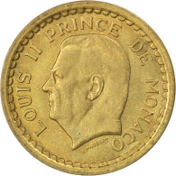 Monnaie, Monaco, Louis II, Franc, 1943, SUP, Aluminum-Bronze, KM:120A - 1922-1949 Luigi II