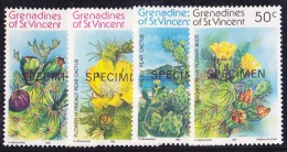 St Vincent Grenadines N°239/242 - 4 Valeurs - Neufs ** - Surchargés Spécimen - Superbe - St.Vincent Und Die Grenadinen