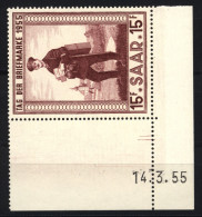 Saar,361,Br 14.3.55,xx,saardru - Unused Stamps