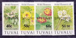 Tuvalu N°621/624 - Surchargés Spécimen - Neufs ** - Superbe - Tuvalu