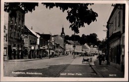 ! Alte Ansichtskarte, Fotokarte Amstetten, Adolf Hitler Platz, Österreich - Amstetten