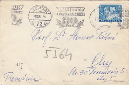 17964- SLEEPING CARS ASSOCIATION SPECIAL POSTMARK, VITANY FORTRESS RUINS, STAMPS ON COVER, 1963, HUNGARY - Storia Postale