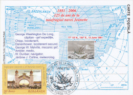 18044- JEANETTE SHIP ARCTIC EXPEDITION AND SHIPWRECK, MAXIMUM CARD, 2006, ROMANIA - Arctic Expeditions