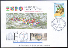 ARGELIA 2014 FDC World Expo Milan 2015 Milano Universal Expo - Da Vinci Italia Italy Exposition Food Feeding - 2015 – Milan (Italy)