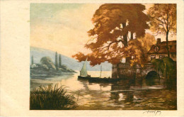 Arts - Peintures & Tableaux - Paysage - Bateaux - Signature A Identifier - état - Malerei & Gemälde