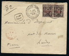 FRANCE- Enveloppe En Recommandée De Constantinople Pour Mont De Marsan Aff Type Sage En Paire 1892   A Voir LOT P4244 - Brieven En Documenten