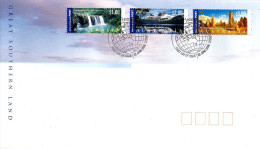 AUSTRALIA FDC LANDSCAPES WATERFALL PART 2 3 HFV STAMPS FROM $1.00 TO $3.00 DATED 20-06-2000 CTO SG? READ DESCRIPTION !! - Storia Postale