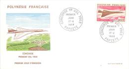 POLYNESIE FRANCAISE LOT DE 22 ENVELOPPES PREMIER JOUR + 1 COURRIER FORTE COTE - Storia Postale