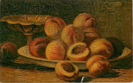 Arts - Peintures & Tableaux - Nature Morte - Fruits - Pêches - A.S.-M.& S.  N° 402 - état - Malerei & Gemälde