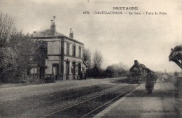 CHATELAUDREN  LA GARE - TRAIN DE PARIS  DEPT 22 COTES D´ARMOR - Châtelaudren